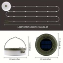 Solar Camping Lantern with 10m String Lights