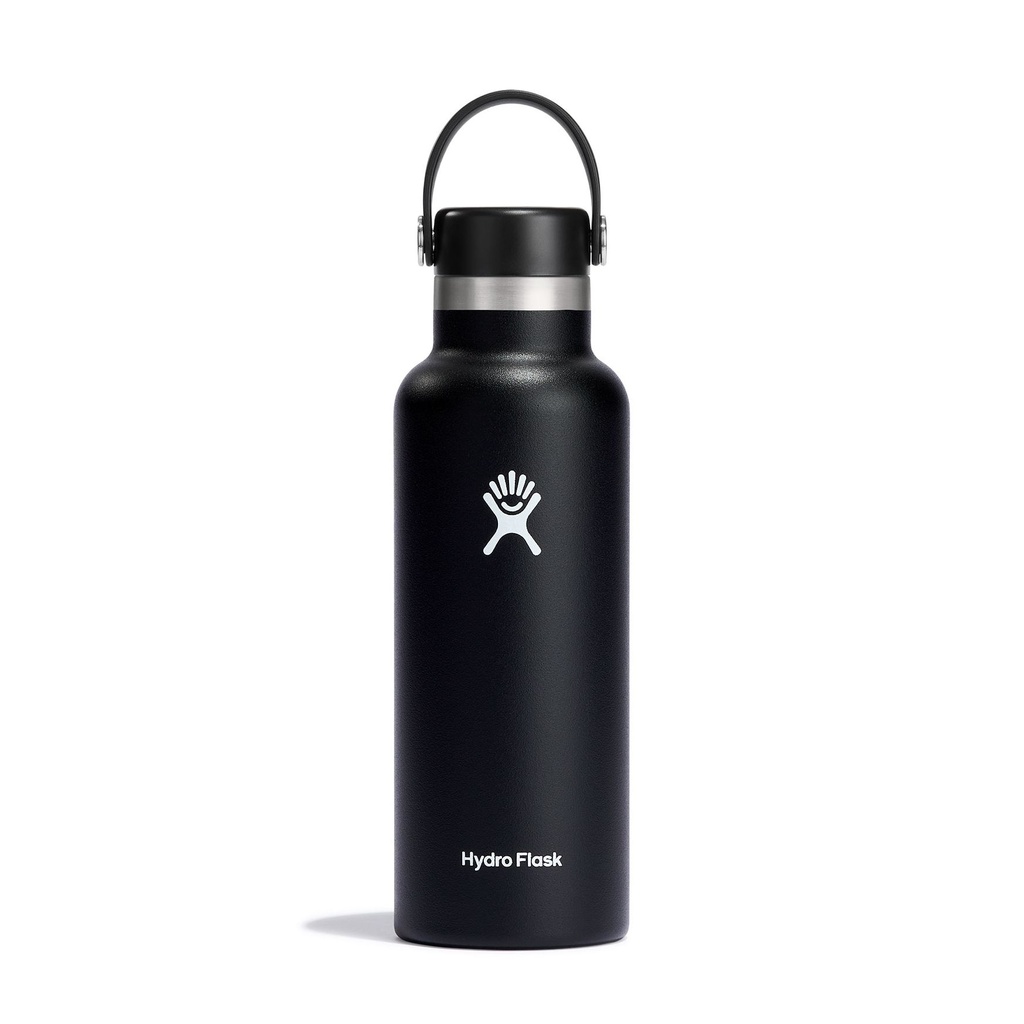 Hydro Flask Standard Mouth w/Flex Cap 18oz (Black)