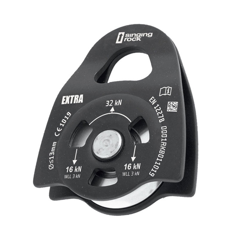 Singing Rock Extra Roll Single Pulley (Black)