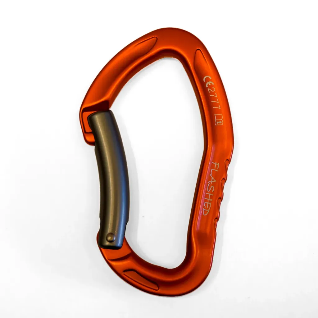 Flashed Bent-Solid Gate Carabiner