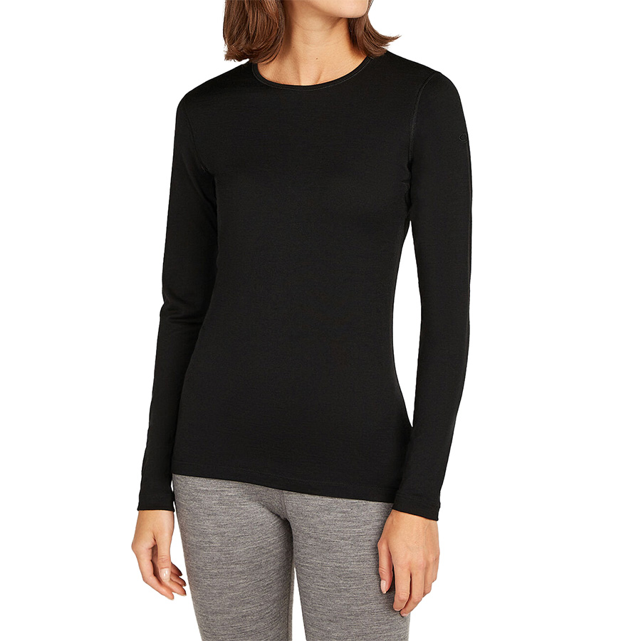 Icebreaker Oasis Crewe/Scroll 200 LS – Women's (Large)