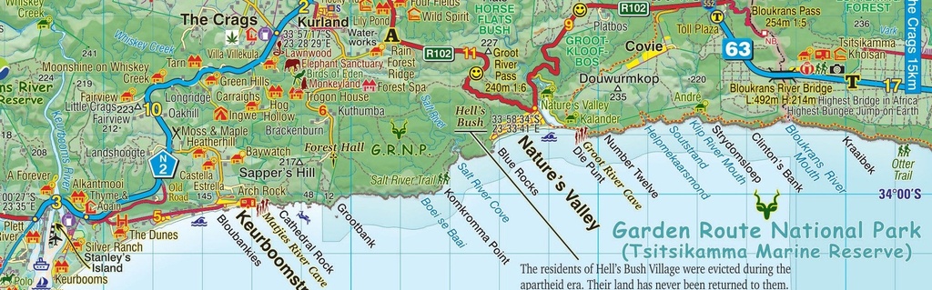 Slingsby Garden Route Touring Map 11th Edition