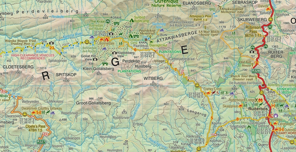 Slingsby Garden Route Touring Map 11th Edition