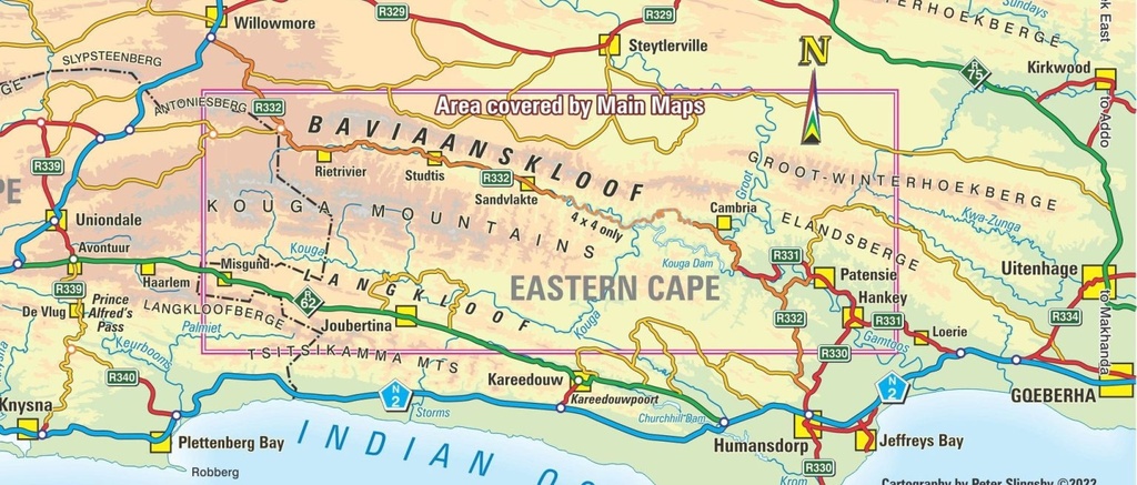 Slingsby Baviaanskloof Map 5th Edition