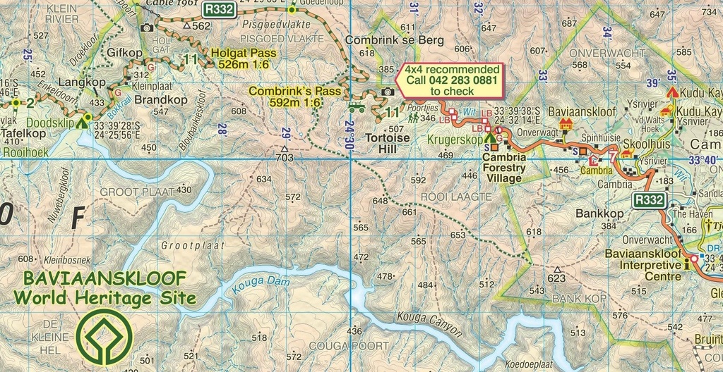 Slingsby Baviaanskloof Map 5th Edition