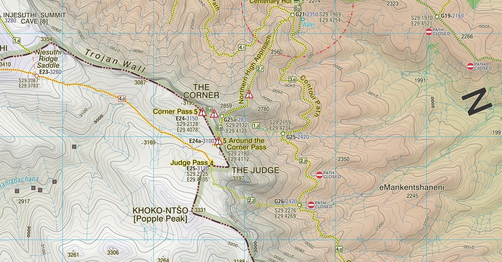 Slingsby Drakensberg Central Maps 3 & 4