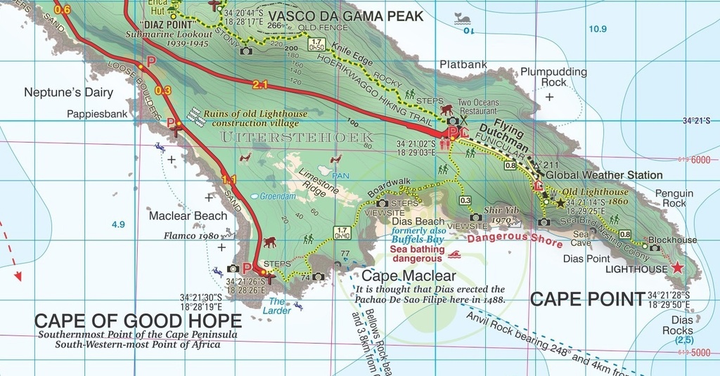Slingsby Cape Point, Simon's Town & Fish Hoek 5th Edition | Mountain ...