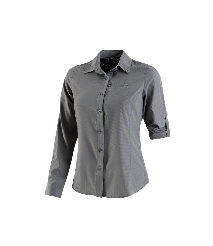 First Ascent Luxor CoolDry Long Sleeve Shirt – Women's (Large, Overcast)