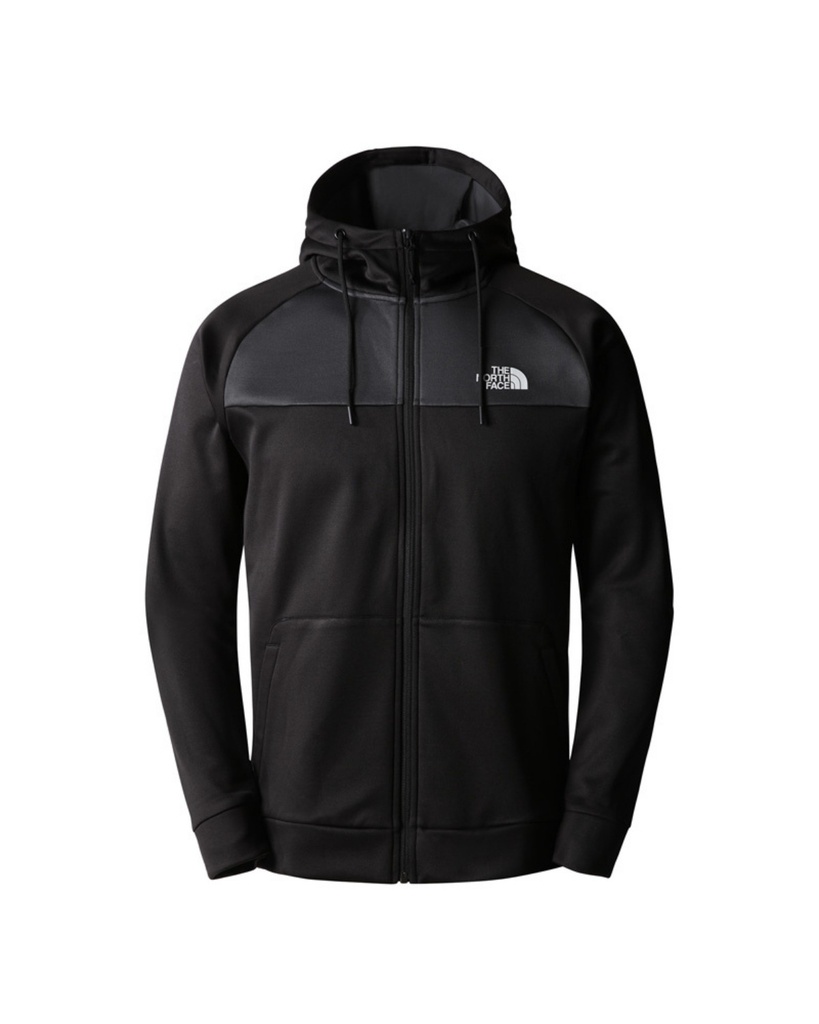 The North Face Reaxion Fleece Hoodie Full Zip – Men's (Small, TNF Black - Asphalt Grey)