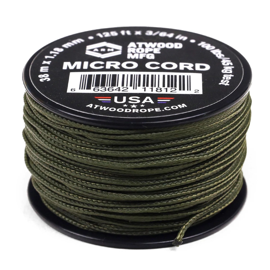 Atwood Micro Cord 1.18mm Reel (Olive Drab)