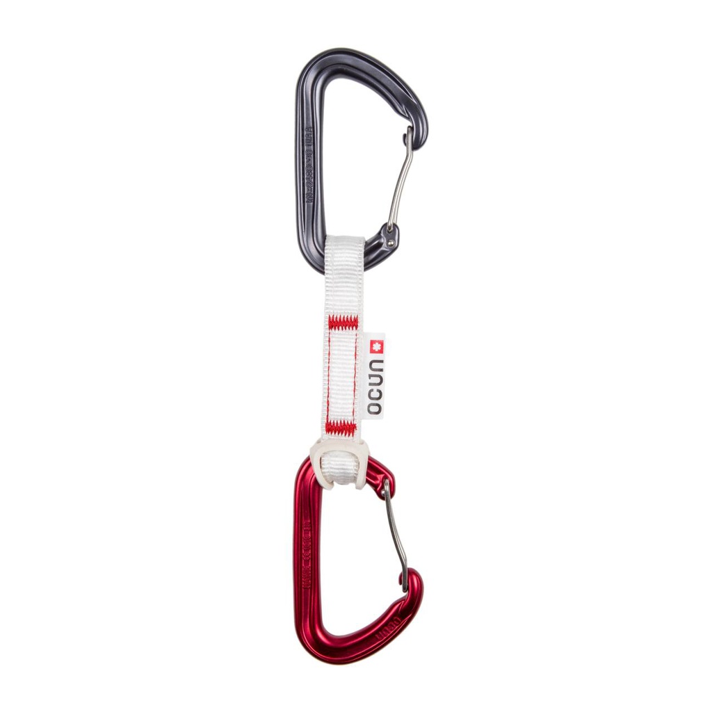 Ocun Hawk Wire Bio-Dyneema Quickdraw (Single) (Red, 10cm)