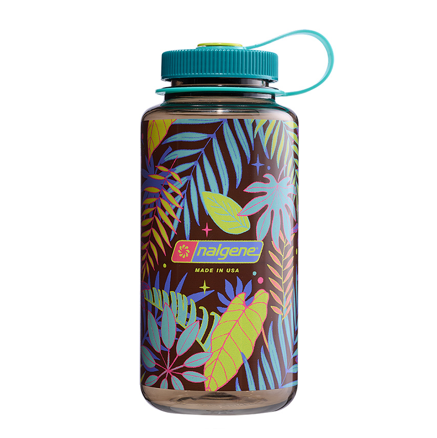 Nalgene Wide Mouth Bottle Psychedelic Botanical (0.94L)(32oZ) (Fern)