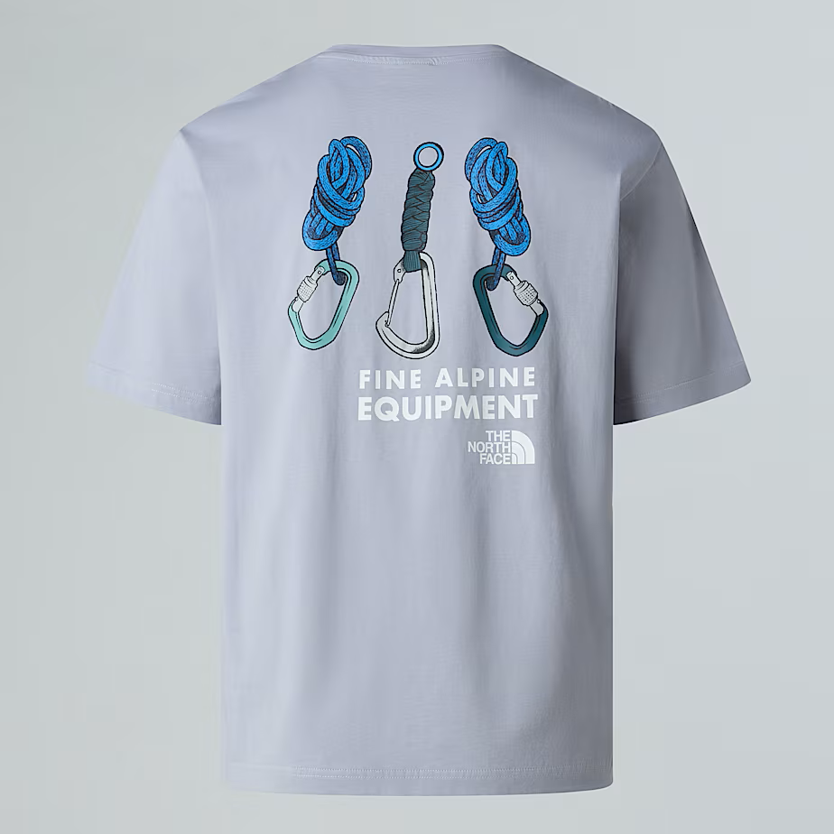 The North Face Relaxed Tee U Explore Gear (Small, Flax Blue)