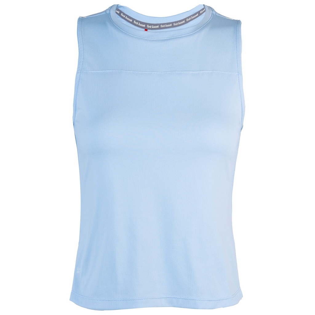 First Ascent Ladies Corefit Cropped Vest (X Small, Blue Chill)