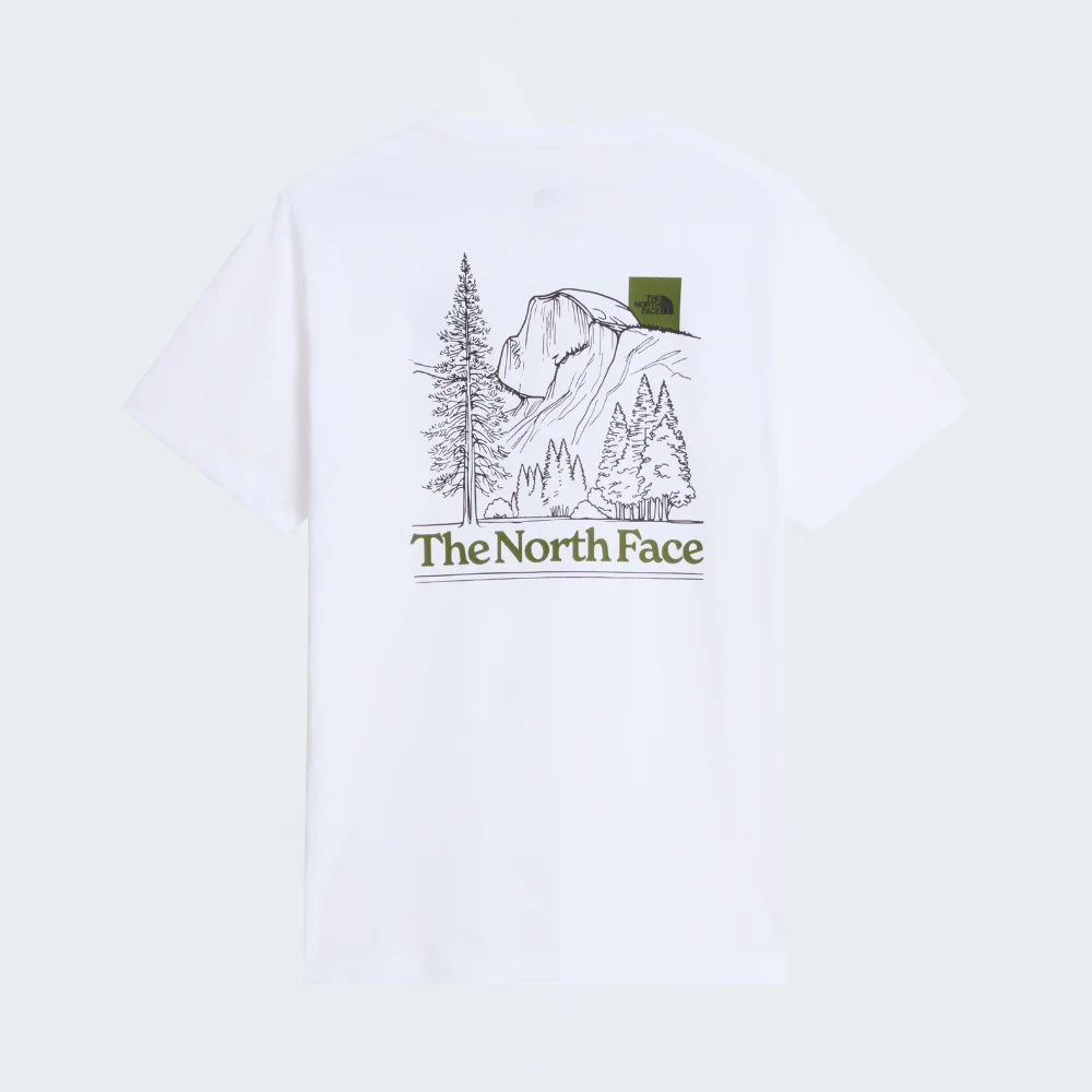 The North Face Monte Short Sleeve Tee Graphic (Small, TNF White)