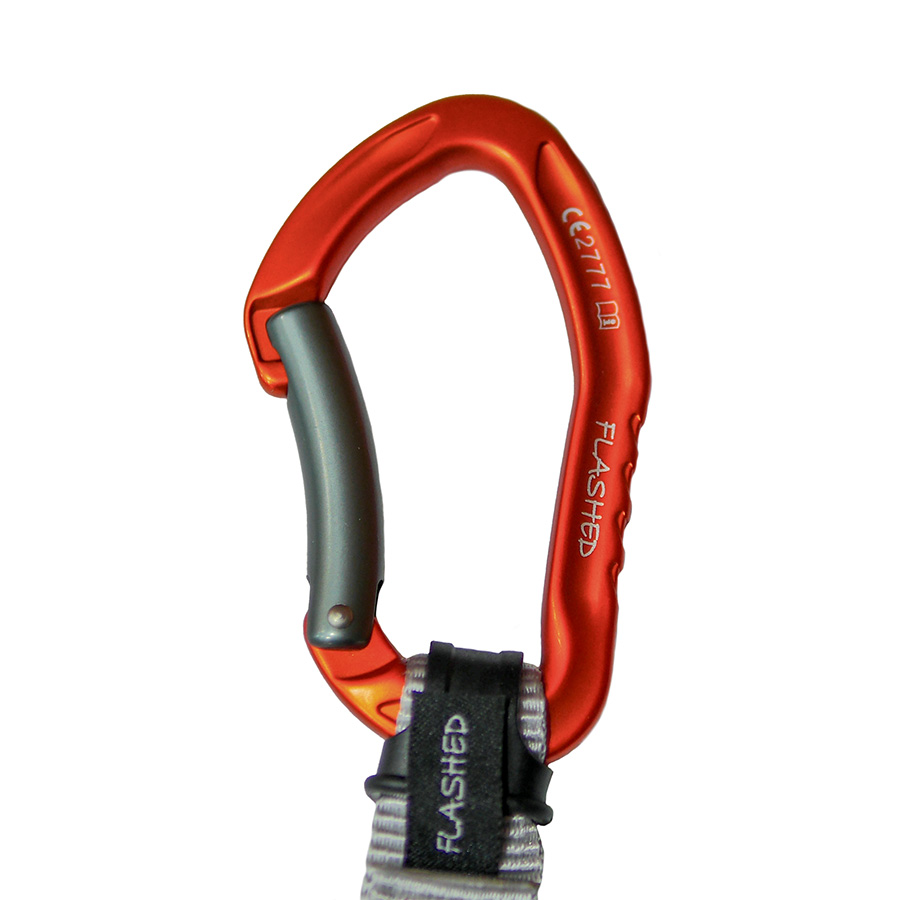 Flashed Bent-Solid Gate Carabiner