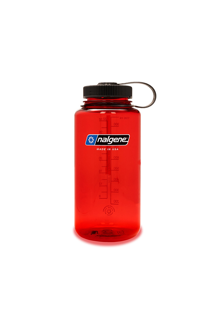 Nalgene Wide Mouth Bottle (0.94L)(32oZ) (Red w/ Black cap)