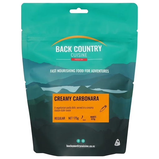 Back Country Cuisine: Creamy Carbonara (Vegetarian)