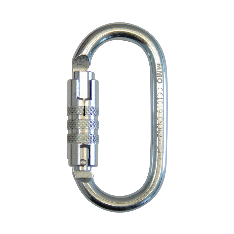 MMO Steel Oval TwistLock Carabiner Mountain Mail Order
