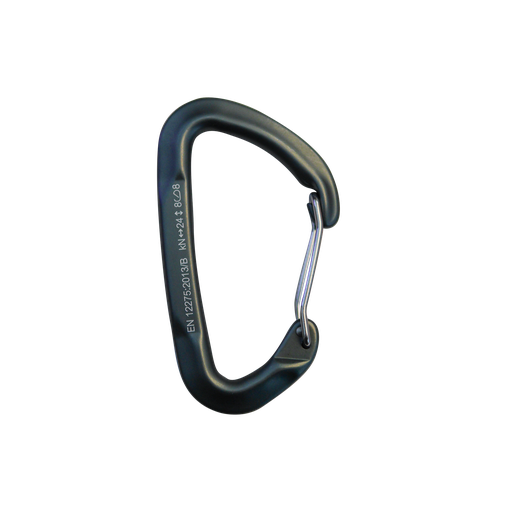 Flashed Straight Wire Gate Carabiner Grey